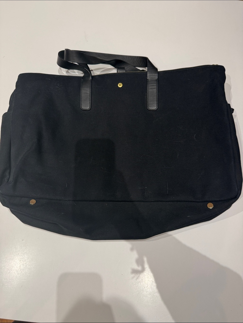Black Canvas Weekender Canvas Bag - Sleek Carryall